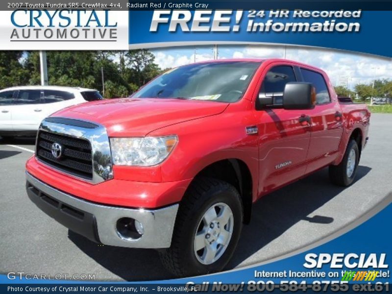 Radiant Red / Graphite Gray 2007 Toyota Tundra SR5 CrewMax 4x4