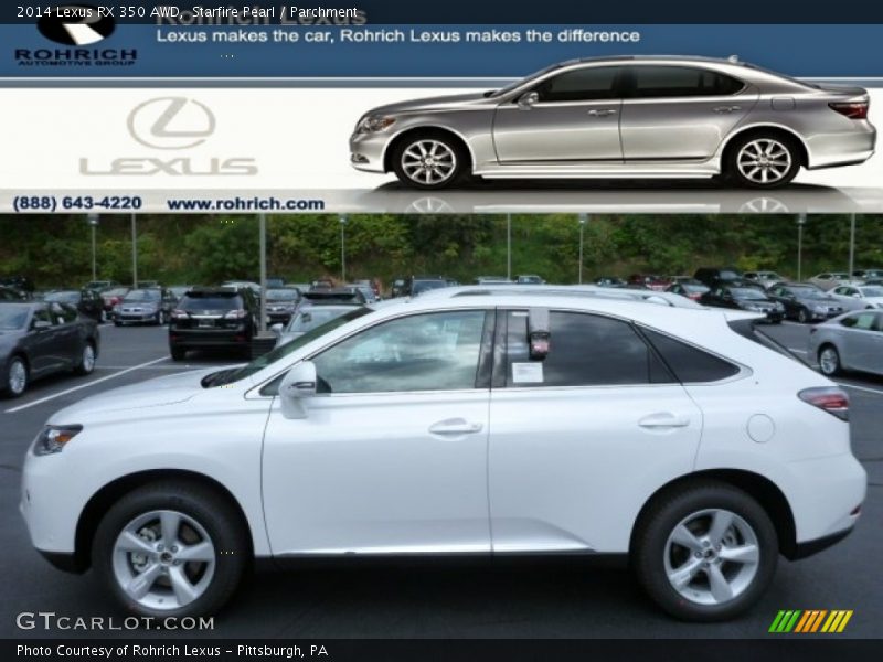 Starfire Pearl / Parchment 2014 Lexus RX 350 AWD