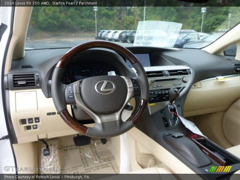 Starfire Pearl / Parchment 2014 Lexus RX 350 AWD