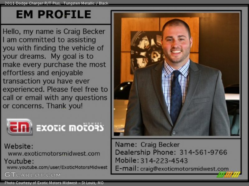 Tungsten Metallic / Black 2011 Dodge Charger R/T Plus