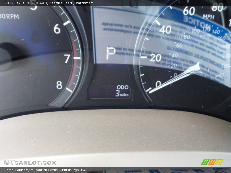 Starfire Pearl / Parchment 2014 Lexus RX 350 AWD