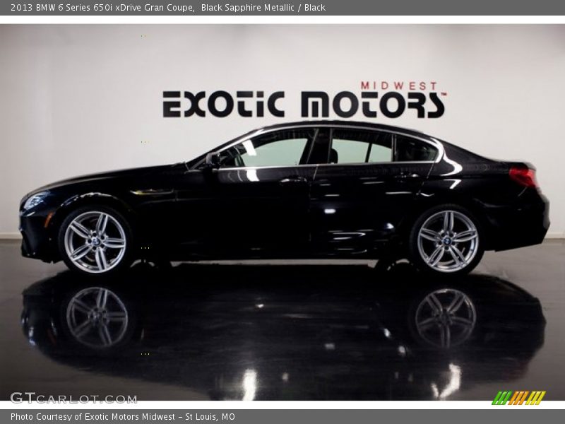Black Sapphire Metallic / Black 2013 BMW 6 Series 650i xDrive Gran Coupe