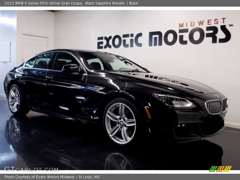 Black Sapphire Metallic / Black 2013 BMW 6 Series 650i xDrive Gran Coupe