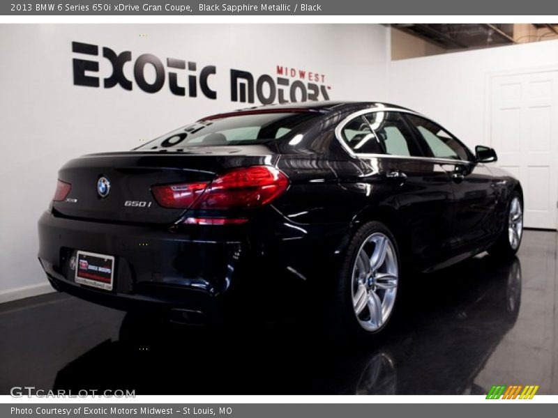 Black Sapphire Metallic / Black 2013 BMW 6 Series 650i xDrive Gran Coupe