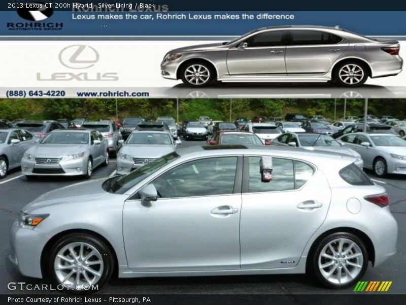 Silver Lining / Black 2013 Lexus CT 200h Hybrid