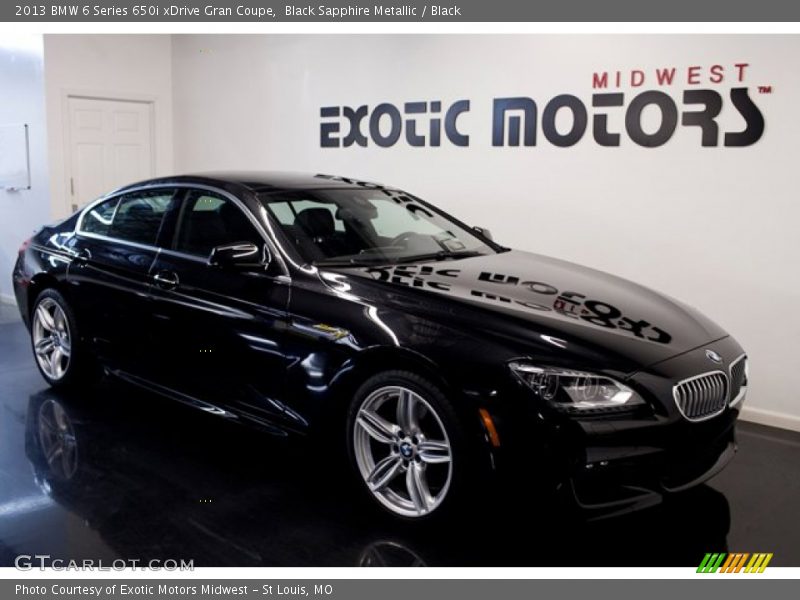 Black Sapphire Metallic / Black 2013 BMW 6 Series 650i xDrive Gran Coupe