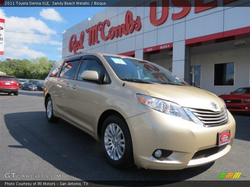 Sandy Beach Metallic / Bisque 2011 Toyota Sienna XLE