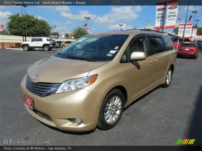 Sandy Beach Metallic / Bisque 2011 Toyota Sienna XLE