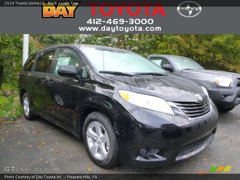 Black / Light Gray 2014 Toyota Sienna LE