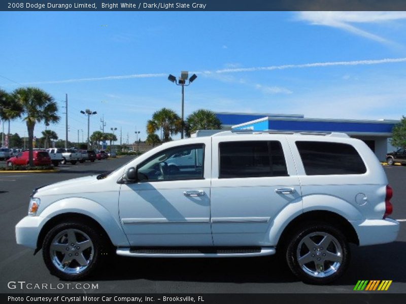 Bright White / Dark/Light Slate Gray 2008 Dodge Durango Limited