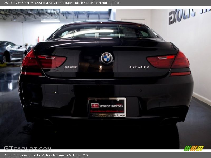 Black Sapphire Metallic / Black 2013 BMW 6 Series 650i xDrive Gran Coupe
