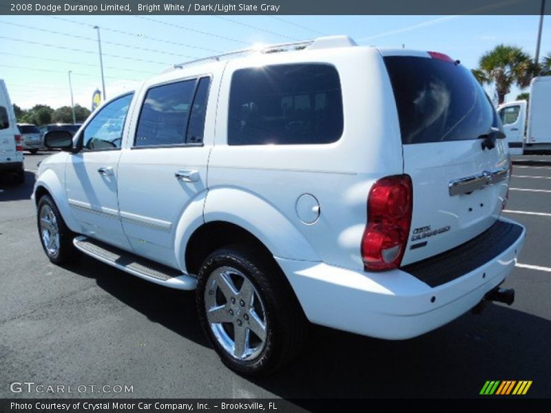 Bright White / Dark/Light Slate Gray 2008 Dodge Durango Limited