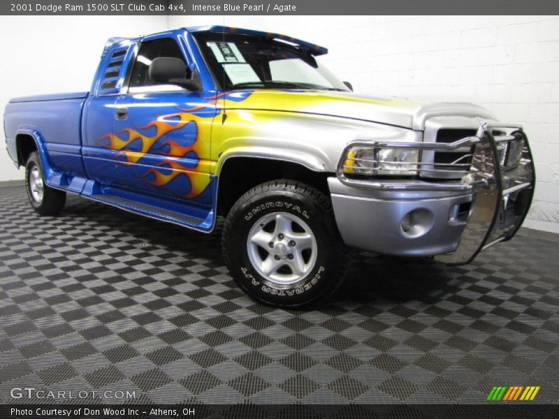 Intense Blue Pearl / Agate 2001 Dodge Ram 1500 SLT Club Cab 4x4