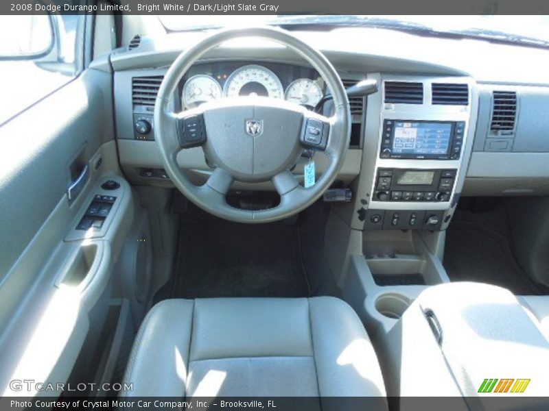 Bright White / Dark/Light Slate Gray 2008 Dodge Durango Limited