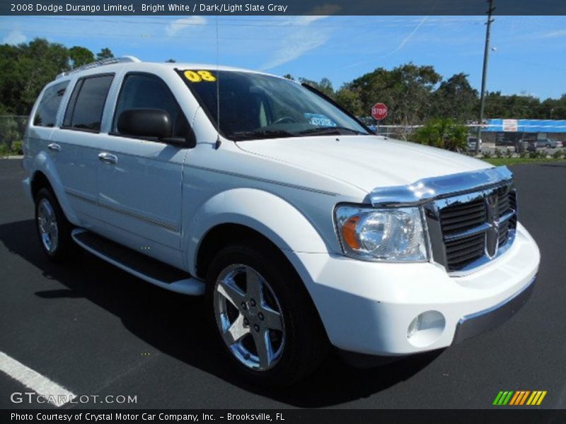 Bright White / Dark/Light Slate Gray 2008 Dodge Durango Limited