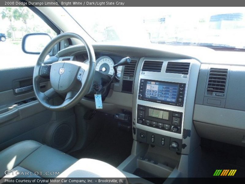 Bright White / Dark/Light Slate Gray 2008 Dodge Durango Limited