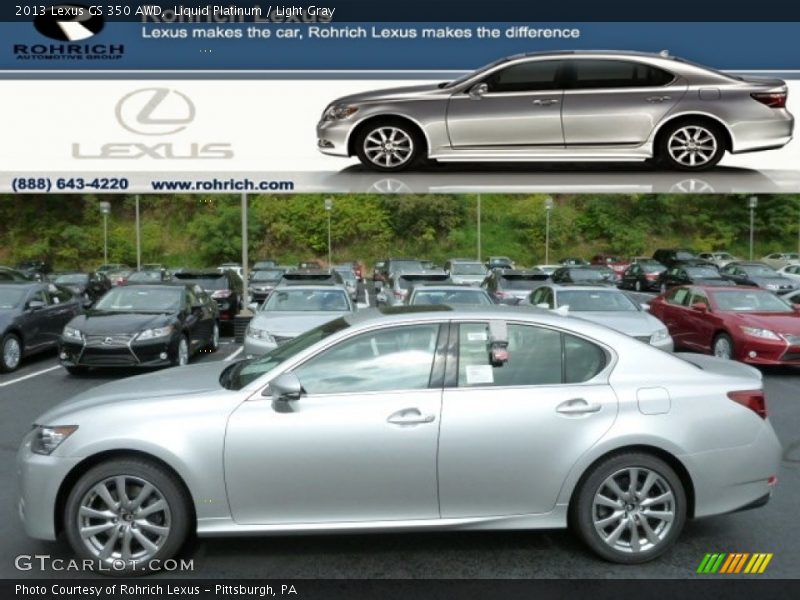 Liquid Platinum / Light Gray 2013 Lexus GS 350 AWD