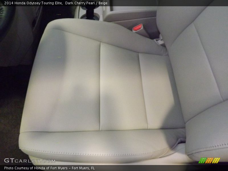 Dark Cherry Pearl / Beige 2014 Honda Odyssey Touring Elite