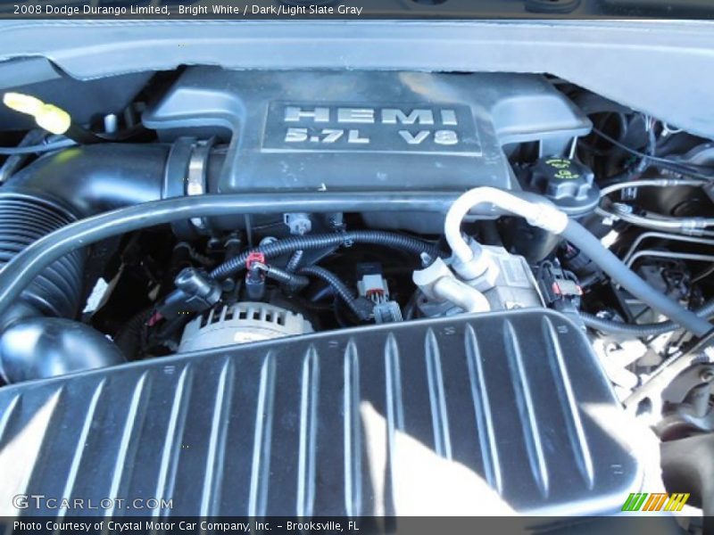 Bright White / Dark/Light Slate Gray 2008 Dodge Durango Limited