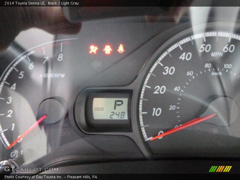 Black / Light Gray 2014 Toyota Sienna LE