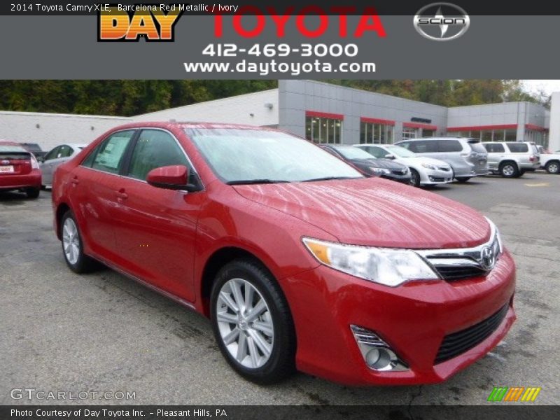 Barcelona Red Metallic / Ivory 2014 Toyota Camry XLE