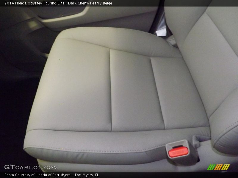 Dark Cherry Pearl / Beige 2014 Honda Odyssey Touring Elite