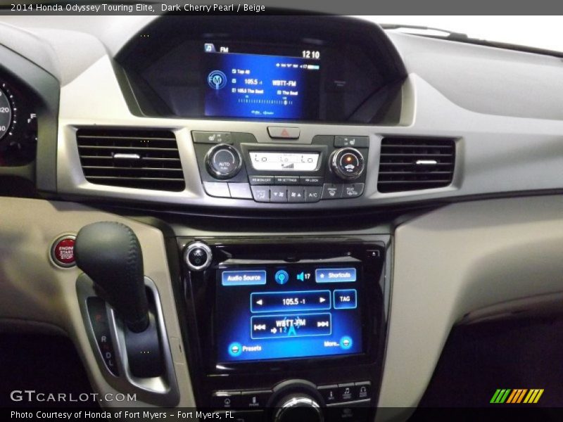 Dark Cherry Pearl / Beige 2014 Honda Odyssey Touring Elite