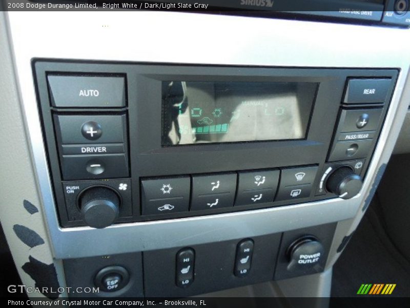 Bright White / Dark/Light Slate Gray 2008 Dodge Durango Limited