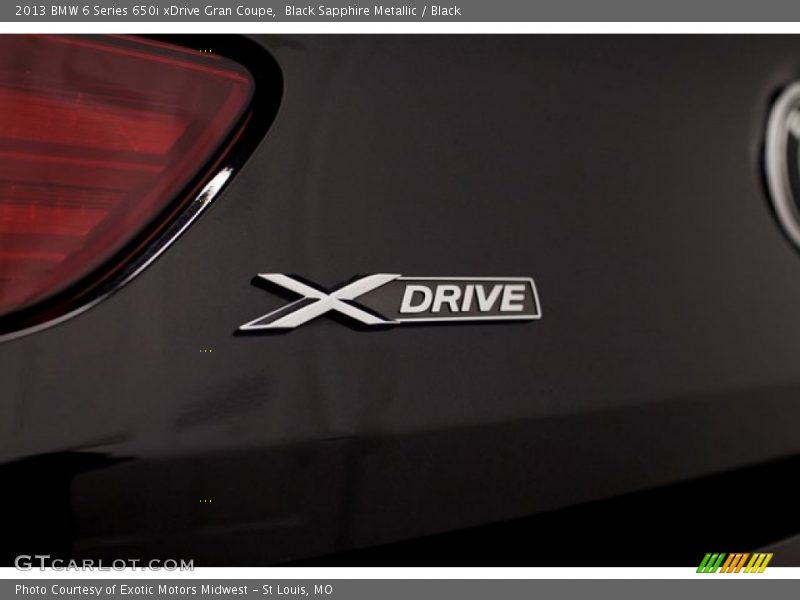 Black Sapphire Metallic / Black 2013 BMW 6 Series 650i xDrive Gran Coupe
