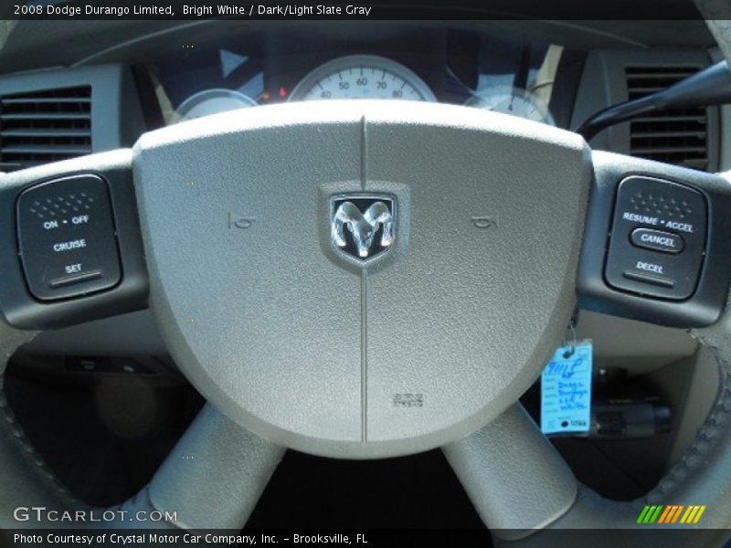 Bright White / Dark/Light Slate Gray 2008 Dodge Durango Limited