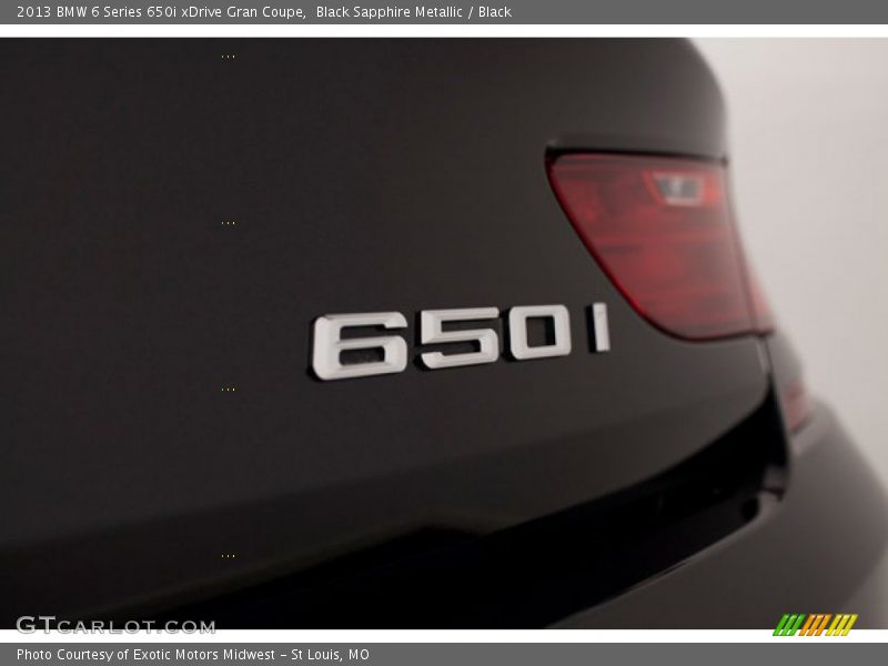 Black Sapphire Metallic / Black 2013 BMW 6 Series 650i xDrive Gran Coupe