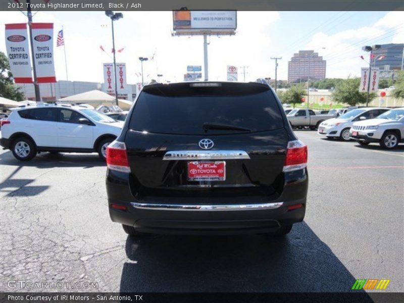 Black / Ash 2012 Toyota Highlander Limited