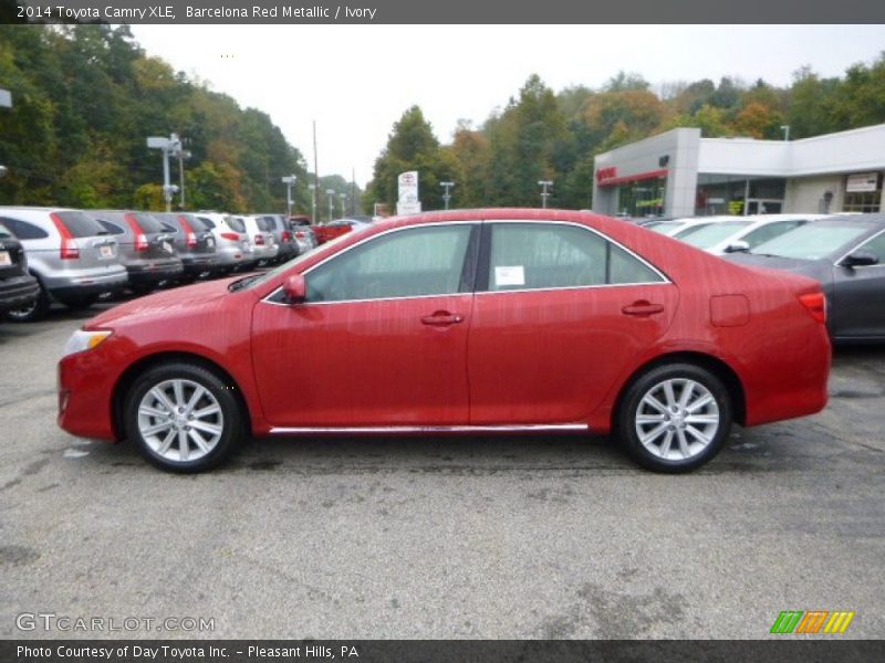 Barcelona Red Metallic / Ivory 2014 Toyota Camry XLE