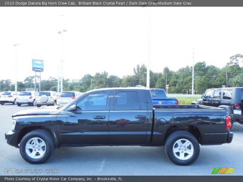 Brilliant Black Crystal Pearl / Dark Slate Gray/Medium Slate Gray 2010 Dodge Dakota Big Horn Crew Cab