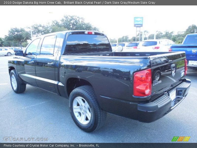 Brilliant Black Crystal Pearl / Dark Slate Gray/Medium Slate Gray 2010 Dodge Dakota Big Horn Crew Cab