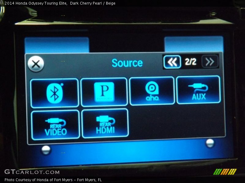 Dark Cherry Pearl / Beige 2014 Honda Odyssey Touring Elite