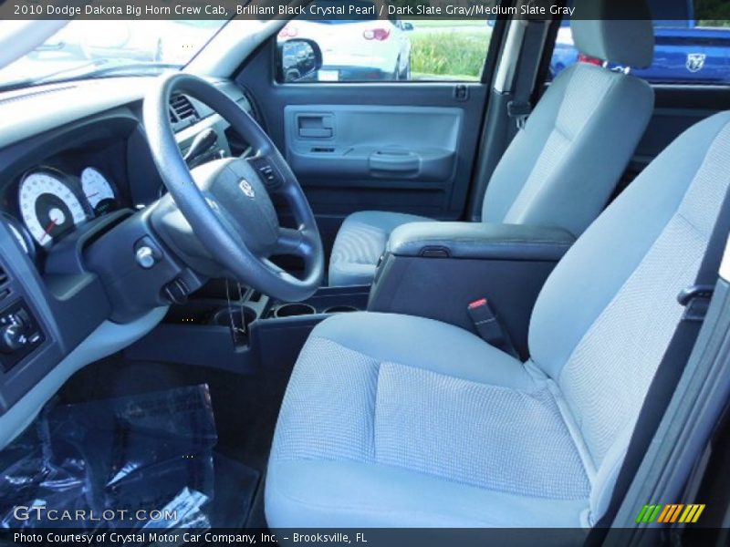 Brilliant Black Crystal Pearl / Dark Slate Gray/Medium Slate Gray 2010 Dodge Dakota Big Horn Crew Cab