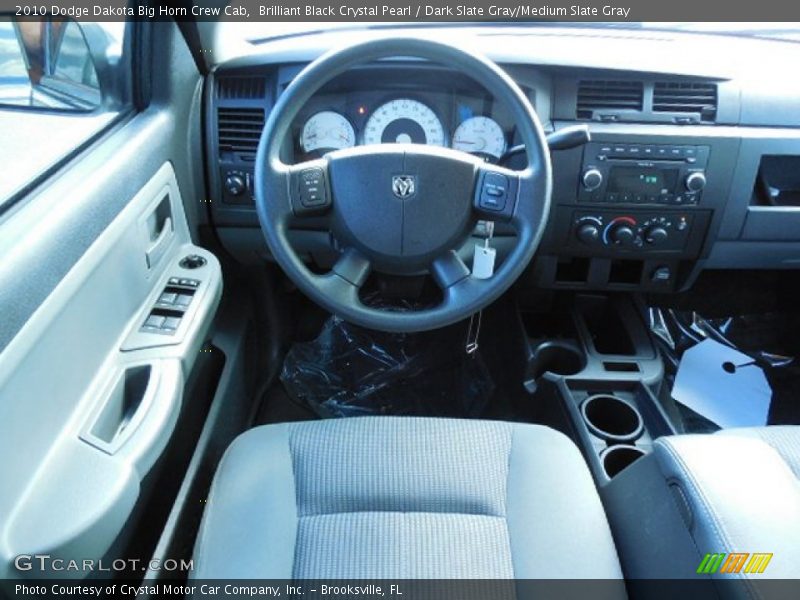 Brilliant Black Crystal Pearl / Dark Slate Gray/Medium Slate Gray 2010 Dodge Dakota Big Horn Crew Cab