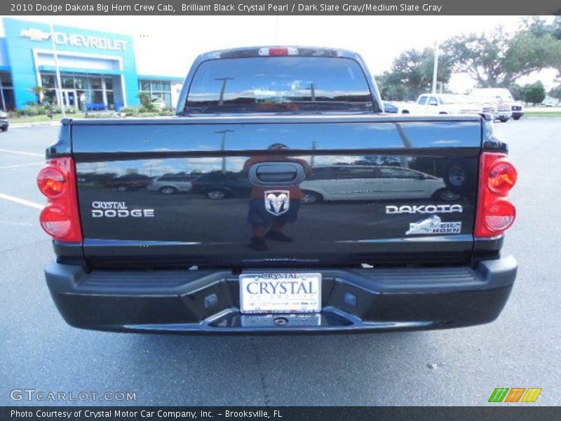 Brilliant Black Crystal Pearl / Dark Slate Gray/Medium Slate Gray 2010 Dodge Dakota Big Horn Crew Cab
