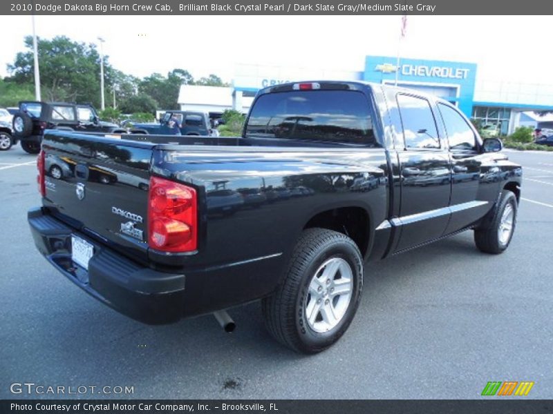 Brilliant Black Crystal Pearl / Dark Slate Gray/Medium Slate Gray 2010 Dodge Dakota Big Horn Crew Cab
