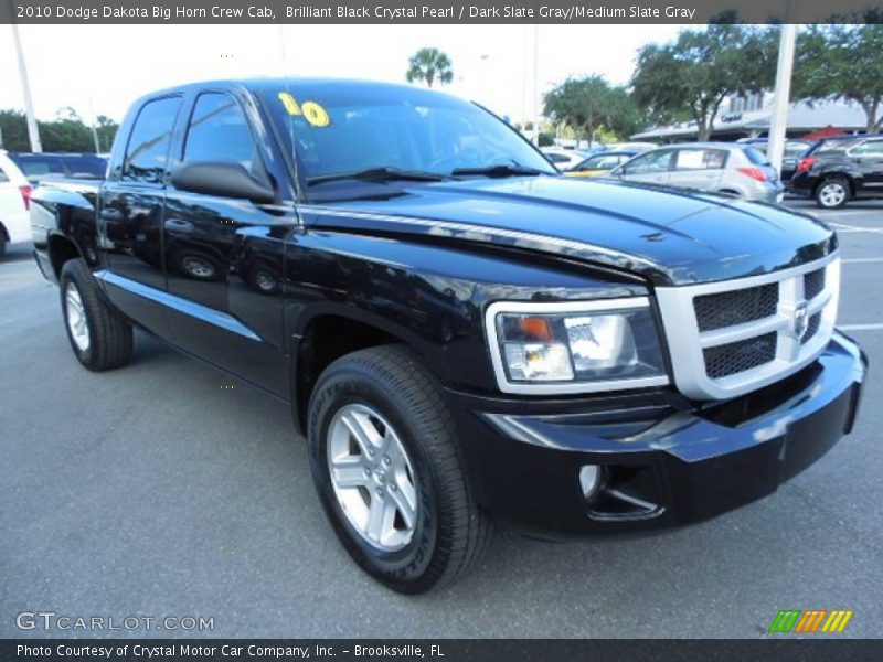 Brilliant Black Crystal Pearl / Dark Slate Gray/Medium Slate Gray 2010 Dodge Dakota Big Horn Crew Cab