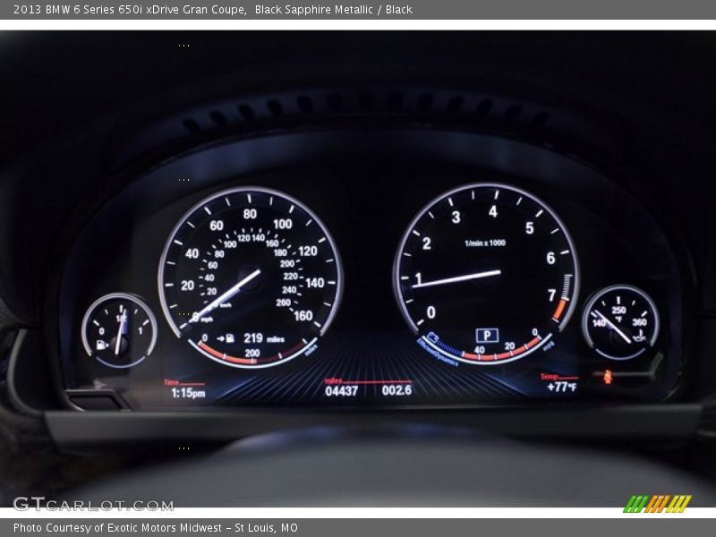  2013 6 Series 650i xDrive Gran Coupe 650i xDrive Gran Coupe Gauges