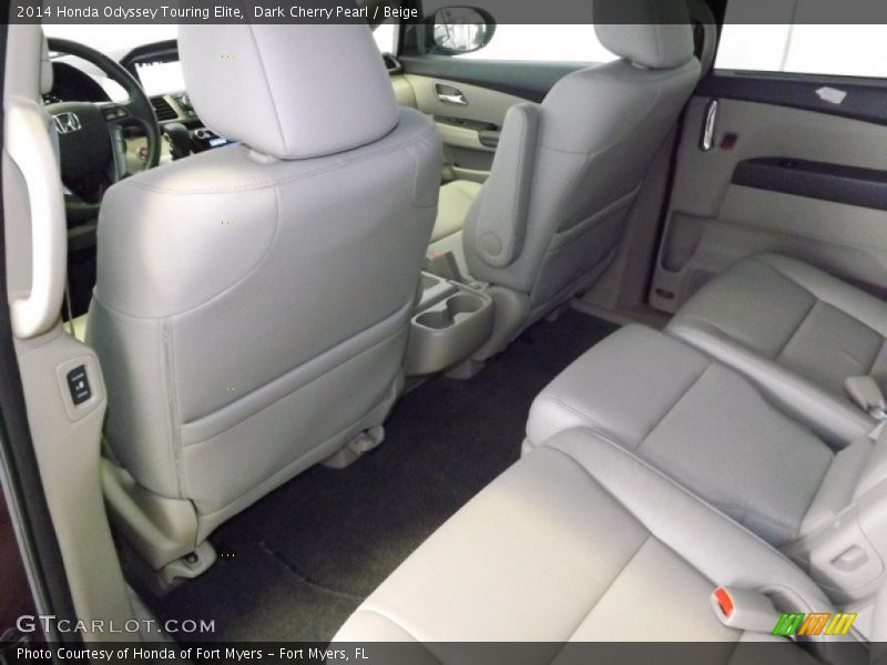 Dark Cherry Pearl / Beige 2014 Honda Odyssey Touring Elite