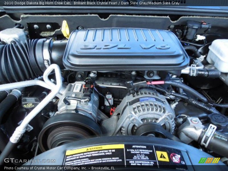 Brilliant Black Crystal Pearl / Dark Slate Gray/Medium Slate Gray 2010 Dodge Dakota Big Horn Crew Cab