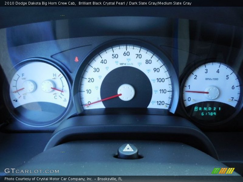 Brilliant Black Crystal Pearl / Dark Slate Gray/Medium Slate Gray 2010 Dodge Dakota Big Horn Crew Cab