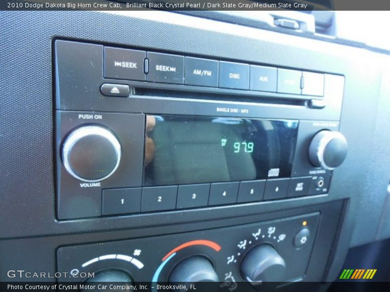 Brilliant Black Crystal Pearl / Dark Slate Gray/Medium Slate Gray 2010 Dodge Dakota Big Horn Crew Cab