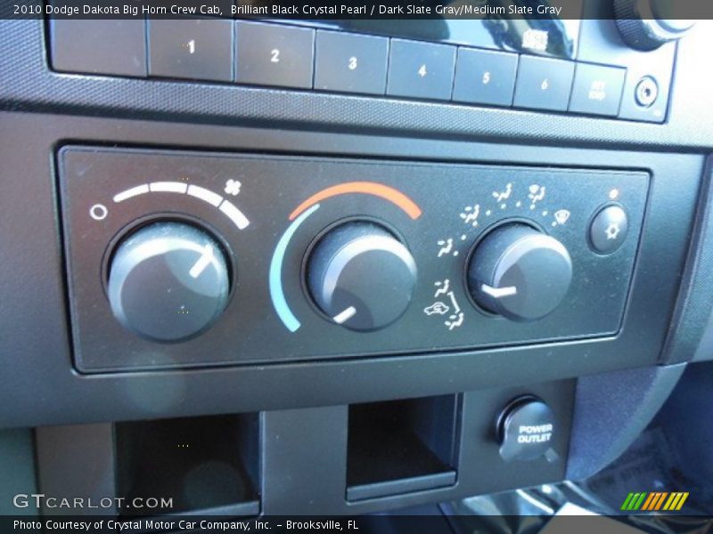 Brilliant Black Crystal Pearl / Dark Slate Gray/Medium Slate Gray 2010 Dodge Dakota Big Horn Crew Cab