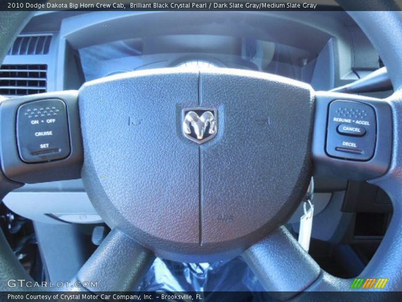 Brilliant Black Crystal Pearl / Dark Slate Gray/Medium Slate Gray 2010 Dodge Dakota Big Horn Crew Cab