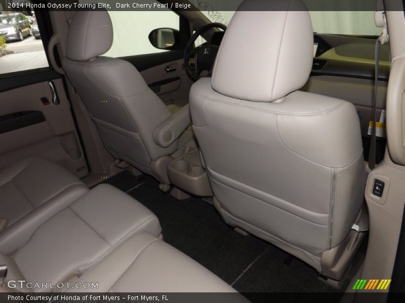 Dark Cherry Pearl / Beige 2014 Honda Odyssey Touring Elite