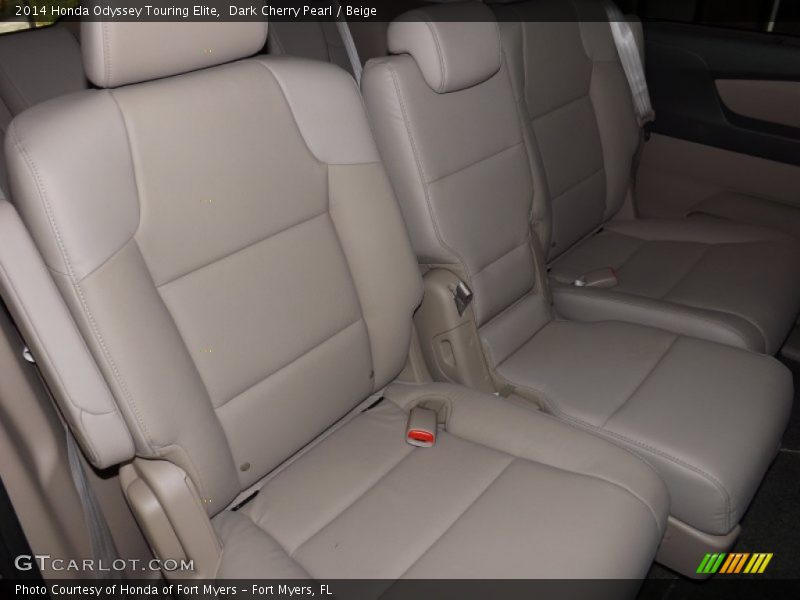 Dark Cherry Pearl / Beige 2014 Honda Odyssey Touring Elite